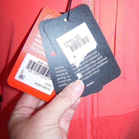 Bass Outdoor NWT Coral Fuzzy Jacket Sz S - Picture 5 of 8